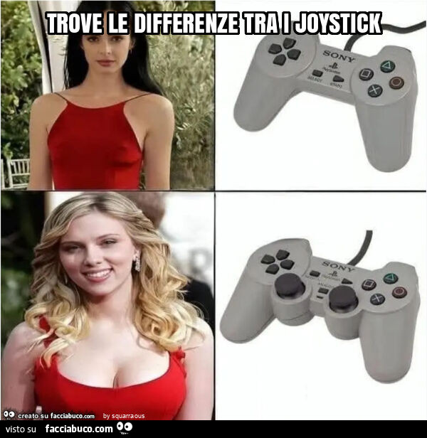 Trove le differenze tra i joystick