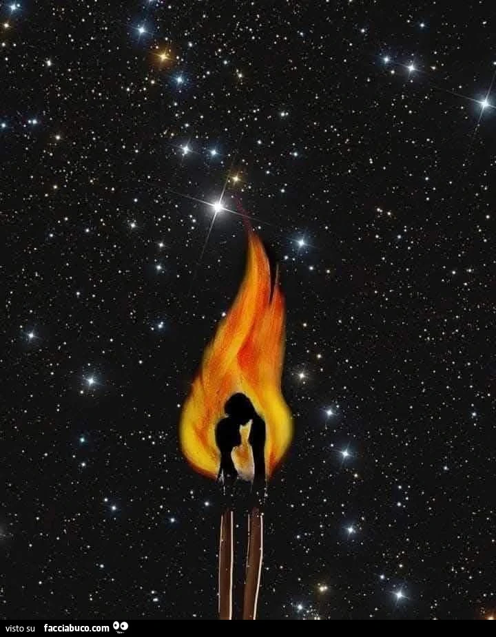 Cerini accesi con vista verso le stelle