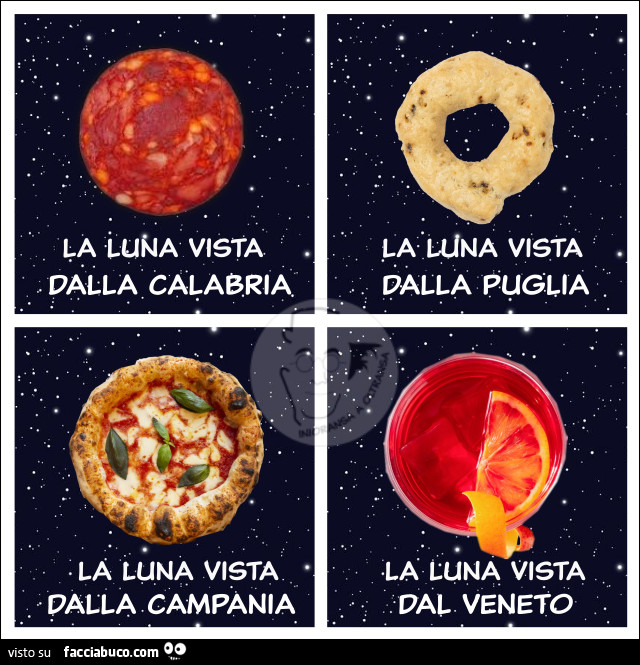 La luna vista da