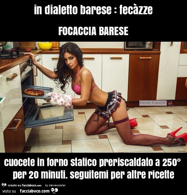 In dialetto barese: fecàzze cuocete in forno statico preriscaldato a 250° per 20 minuti. Seguitemi per altre ricette