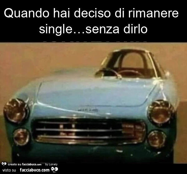 Quando hai deciso di rimanere single… senza dirlo