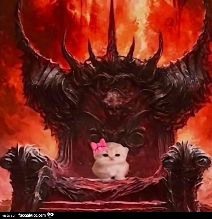 Gattino sul trono infernale