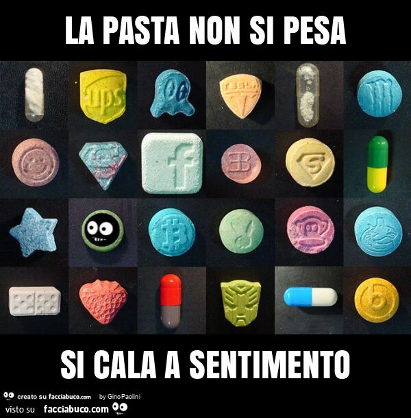 La pasta non si pesa si cala a sentimento