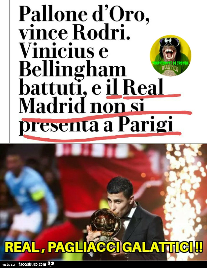 Pallone d'oro vince rodri vinicius e bellingham battuti