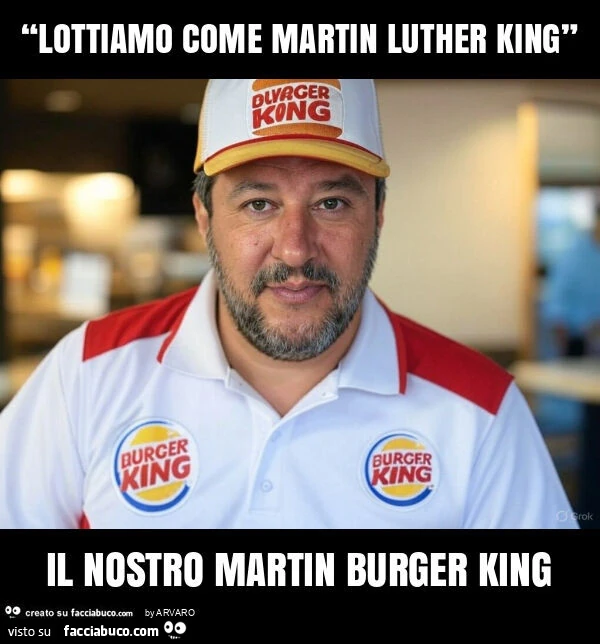 “lottiamo come martin luther king” il nostro martin burger king