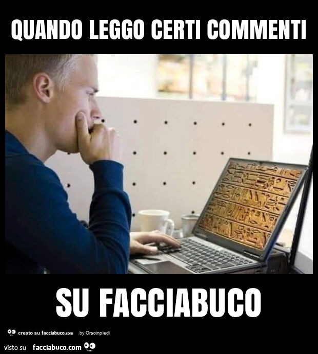 Quando leggo certi commenti su facciabuco