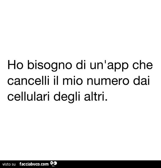 Ho bisogno di un'app che cancelli il mio numero dai cellulari degli altri