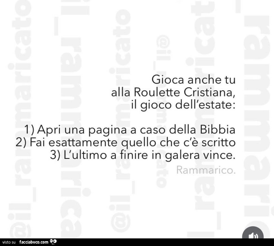 Gioca anche tu alla roulette cristiana