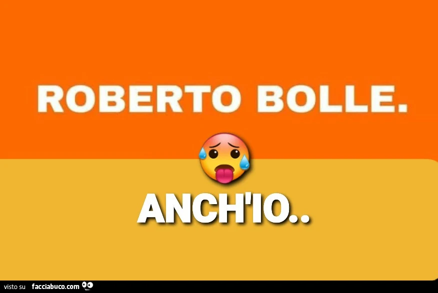 Roberto bolle&hellip; anch'io