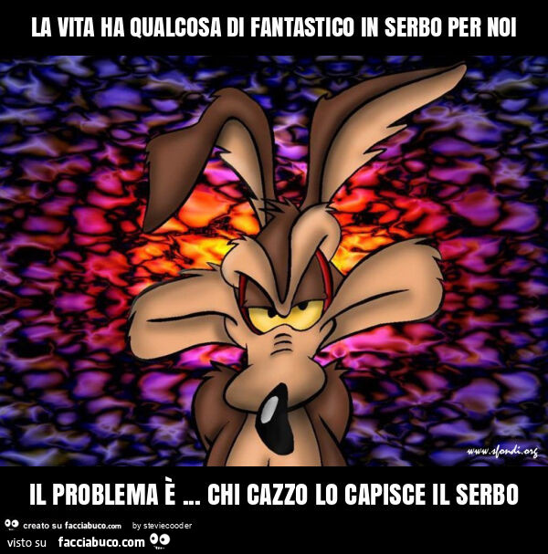 La vita ha qualcosa di fantastico in serbo per noi il problema è… chi cazzo lo capisce il serbo