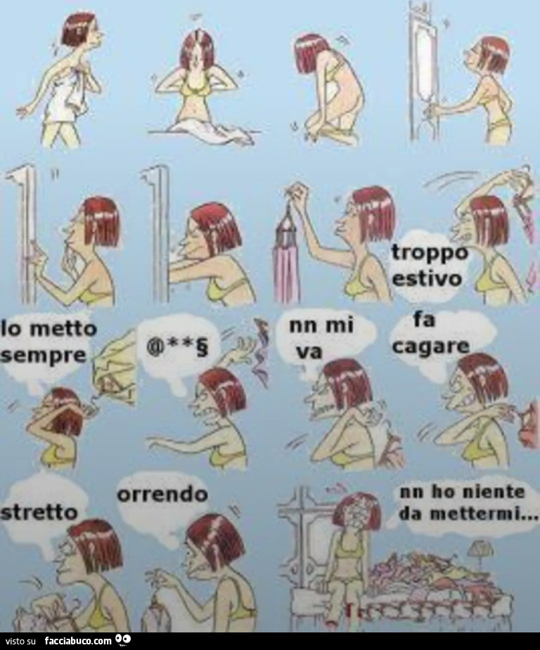 Donne vestiti non ho niente da mettermi