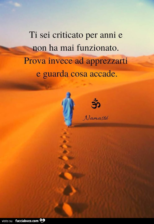 Ti sei criticato per anni e on ha mai funzionato. Prova invece ad appreìzarti e guarda cosa accade